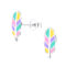 feather colorful kids silver