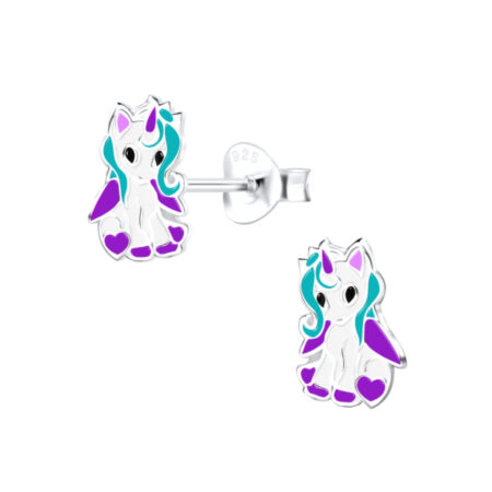 pandea-unicorn-silver-earrings