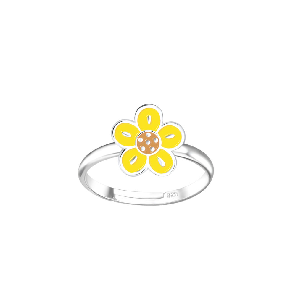 Flower-ring-silver