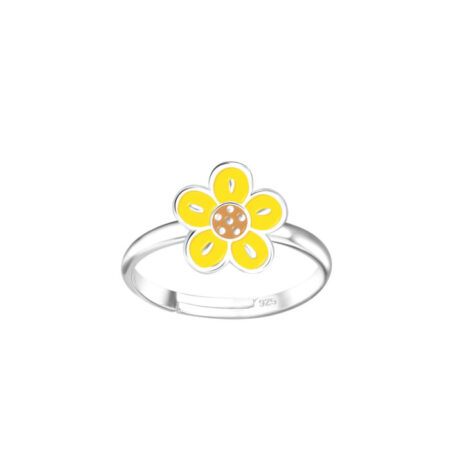 Flower-ring-silver