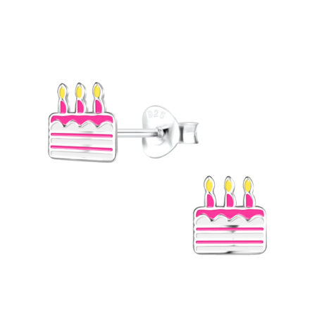 birthday cake earrings pandea silver 925