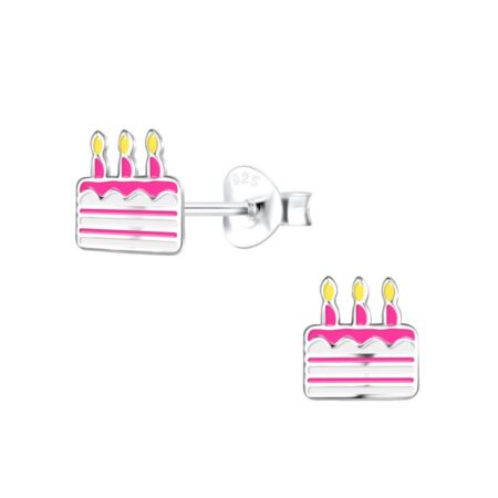 birthday cake earrings pandea silver 925