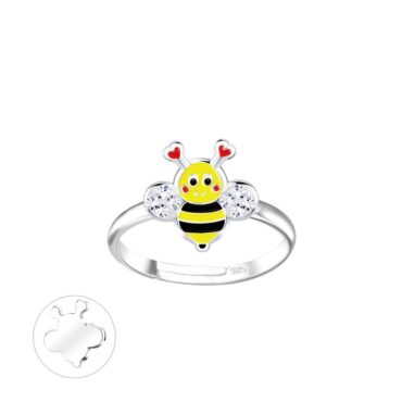 bee- silver -kids ring