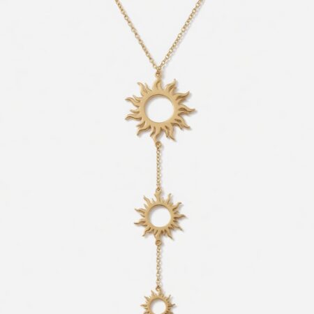 Triple Sun Cascade Handmade Necklace