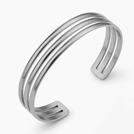 Eternal Glow Silver Handmade Cuff